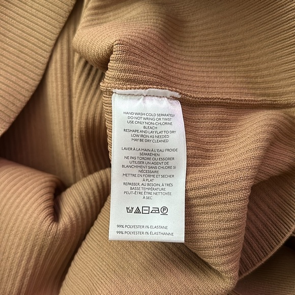 NWT Anthropologie Mock Neck Tan Mini Dress XL - Picture 14 of 16